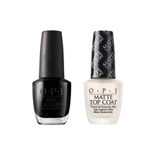 OPI Nail Lacquer Black Onyx & Matte Top Coat Bundle — Complimentary Gift with $51+ Orders; If the Gift Is Out of Stock or Its Price Rises, Order Cancelled with Full Refund Before Shipment