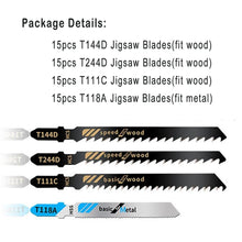 60Pcs Jigsaw Blades Set, Contractor Assorted T Shank Jig Saw Blades — Complimentary Gift with $45+ Orders; If the Gift Is Out of Stock or Its Price Rises, Order Cancelled with Full Refund Before Shipment
