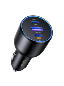 UGREEN 130W 3-Port USB C Car Charger, Type C Cigarette Lighter Adapter — Complimentary Gift with $55+ Orders; If the Gift Is Out of Stock or Its Price Rises, Order Cancelled with Full Refund Before Shipment