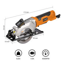 4.8A Power Circular Saw Corded,4000RPM Laser Guide 45° Max Angle — Complimentary Gift with $286+ Orders; If the Gift Is Out of Stock or Its Price Rises, Order Cancelled with Full Refund Before Shipment