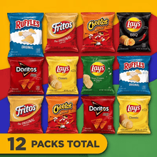 Assorted Potato Chip Snack Pack, 12 Count – Individually Wrapped Crispy Snack Bags for Lunchboxes, Travel, Parties & Everyday Snacking