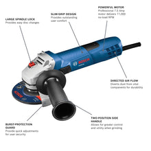 Bosch GWS8-45 4-1/2 In. Angle Grinder — Complimentary Gift with $82+ Orders; If the Gift Is Out of Stock or Its Price Rises, Order Cancelled with Full Refund Before Shipment