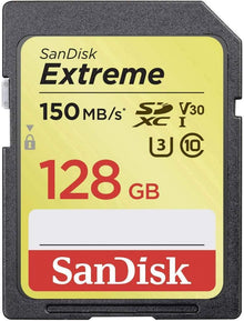 SanDisk Extreme SD UHS-I Card 128GB (SDSDXV9-128G-GUCIN) — Complimentary Gift with $58+ Orders; If the Gift Is Out of Stock or Its Price Rises, Order Cancelled with Full Refund Before Shipment