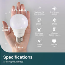 Linkind A19 Bulbs Dimmable, 60W Equivalent, Energy Efficient 9W, 2700K, 800 Lumens, E26 Standard Base, Lighting for Bedroom Living Room Home Office, 6 Packs — Complimentary Gift with $37+ Orders; If the Gift Is Out of Stock or Its Price Rises...