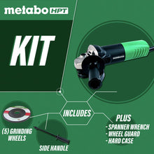 Metabo HPT 4-1/2-Inch Angle Grinder, Includes 5 Grinding Wheels & Hard Case, 6.2-Amp Compact & Lightweight, G12SR4 — Complimentary Gift with $395+ Orders; If the Gift Is Out of Stock or Its Price Rises, Order Cancelled with Full Refund Before Sh...