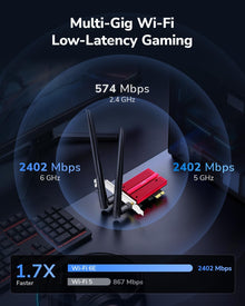 ASUS PCE-AXE59BT Wi-Fi 6E AX5400 PCI-E Adapter — Complimentary Gift with $30+ Orders; If the Gift Is Out of Stock or Its Price Rises, Order Cancelled with Full Refund Before Shipment