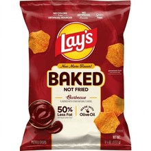 50% Less Fat Barbecue Potato Chips – Crispy Light Baked Sweet & Smoky BBQ Snacks, 6.25 oz Pouch