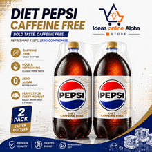 Diet Pepsi Cola Caffeine Free Soda Pop, 2 Liter Bottle. (pack of 2)