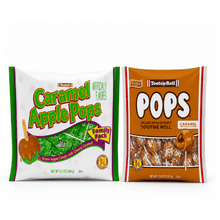 Tootsie Pops Caramel Apple & Caramel Flavor Lollipops Variety Set, 2 Bags, Individually Wrapped Candy for Sharing