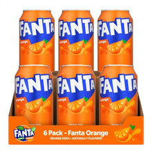 Fanta Orange Soda Pop Fridge Pack Cans, 12 fl oz, 6 Pack