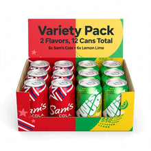 Variety pack Sam's Cola Soda Pop & Great Value Twist Up Lemon Lime Soda 12-Pack (6 Each)