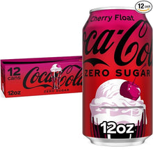 Coca-Cola Zero Sugar Cherry Float Soda Fridge Pack Cans, 12 fl oz, 12 Pack | Creamy vanilla and cherry flavored cola