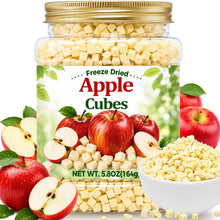 Premium Freeze Dried Apple Cubes, 5.8Oz/164g Pure Dried Apples Pieces Made from Fresh Apple, No Added Sugar, Natural Freeze Dried Fruit Snack Perfect for Yogurt, Baking, Smoothies & Desserts