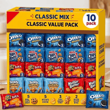 Cookie & Cracker Variety Pack, 10 Count Snack Assortment, Sweet & Savory Ready-to-Eat Snacks, Individually Wrapped Lunchbox Treats