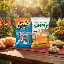 Simply White Cheddar Cheese Flavored Cheetos Puffs, 6 oz + Cheetos Puffs Cheese Flavored Snacks, 2.5 oz — 2-Item Combo Pack, 8.5 oz Total