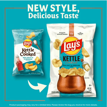 3 Packs Kettle Cooked Potato Chips, Sea Salt & Vinegar Flavored Crunchy Thick Cut Snack Chips for Parties, Movie Nights, Travel & Daily Snacking 8oz each pack