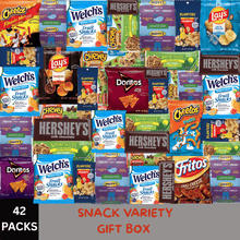 Snack Variety Pack 42 Count - Chips, Granola Bars, Fruit Snacks, Chocolate & Peanuts Gift Box Assortment