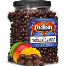 Milk Chocolate Covered Dried Mango by It's Delish, 3.75 LBS Jumbo Container | Gourmet Chocolate Covered Mango Bits Fruit Snacks Bulk Chocolate Candy Treats | Dairy, Kosher