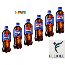 6 Pack Pepsi Pepsi Cola Soda Pop Bottle, 20 fl oz, Refreshing Carbonated Soft Drink, Convenient Single Serve Beverage for Meals, Parties & On-the-Go Enjoyment