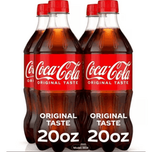 (Pack 4) Coca-Cola Soda Pop Bottle, 20 fl oz