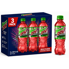 (3 Pack) Mountain Dew Soda Dragon Fruit 20 fl oz Bottle