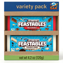 Feastables Combo Pack, Milk Chocolate Crunch & White Creme Crunch Bars, Crispy Chocolate Candy Assortment