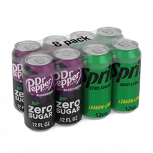 Blackberry Zero Sugar Cola Soft Drink and Zero Sugar Lemon-Lime Caffeine-Free Soda Variety Pack, Refreshing Sugar-Free Carbonated Beverages, Ready-to-Drink Fridge Pack Cans, Perfect for Meals, Parties, Picnics and Everyday Refreshment, 8 Pack