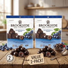 2 Packs Brookside Dark Chocolate, Acai and Blueberry Flavored Snacking Chocolate, Bag 7 oz