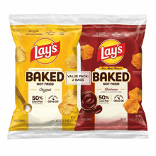 (2 Pack) Baked Potato Chips Variety Pack, Includes Original and Barbecue Flavors, 6.25 oz. Bags, Light and Crispy Reduced-Fat Potato Snack, Packaging May Vary, Perfect for Parties, Lunches, Picnics, Road Trips, Office Snacks, and Everyday Enjoyment