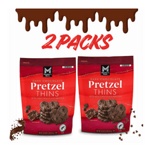 Member's Mark Dark Chocolate Pretzel Thins, Crispy Sweet & Salty Snack, 19.2 oz, 2 Packs