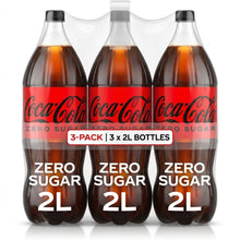 Pack of 3 Coca-Cola Zero Sugar Soda Pop Bottle, 2 Liters
