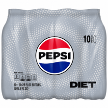 Diet Pepsi Soda, 20.28 oz Bottles, 10 Count