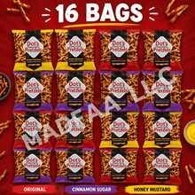 Dot's Homestyle Pretzel Twists Variety Pack, 16 Count Individual 1 oz Snack Bags, Assorted Seasoned Pretzel Twists, Crunchy Pretzel Snacks, Lunch Box Snacks, School Snacks, Office Snacks, Travel Snacks, Party Favors, Family Variety Pretzel Pack