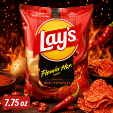 Spicy Flavored Potato Chips, Crispy Crunchy Potato Snacks, Bold Hot Flavor, 7.75 oz Bag