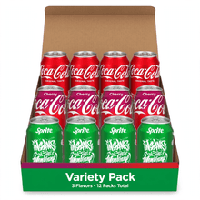 variety pack Coca-Cola Soda Pop Fridge Pack Cans, 12 fl oz, 4 Pack+Coca-Cola Cherry Soda Pop 4 PACK Cans+Sprite Lemon-Lime Caffeine Free Soda Pop Fridge Pack Cans, 12 fl oz, 4 Pack