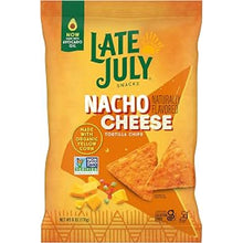 LATE JULY Snacks Nacho Cheese Tortilla Chips, 6 Oz Bag