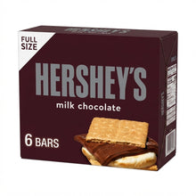 (6-pack) HERSHEY'S Milk Chocolate Bars, Classic Creamy Milk Chocolate Candy, Full Size Chocolate Treats, Packaging May Vary.