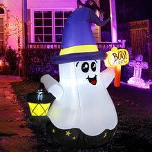 GOOSH 5 FT Halloween Inflatable Wizard Ghost with Built-in LEDs, Yard Decor — Complimentary Gift with $68+ Orders; If the Gift Is Out of Stock or Its Price Rises, Order Cancelled with Full Refund Before Shipment