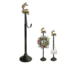 Adjustable Cast Iron Reindeer Wreath Stand, Front Door Hanger & Display Hook — Complimentary Gift with $70+ Orders; If the Gift Is Out of Stock or Its Price Rises, Order Cancelled with Full Refund Before Shipment