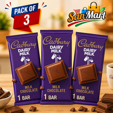 Cadbury Dairy Milk Milk Chocolate Candy, Velvety Smooth Milk Chocolate, Pack of 3