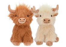 Multipet Highland Cow Plush Dog Toy 2-Pack for Dogs Soft Squeaky Farm Animal Toy Assorted Colors (8") — Complimentary Gift with $42+ Orders; If the Gift Is Out of Stock or Its Price Rises, Order Cancelled with Full Refund Before Shipment