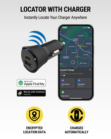Scosche FoundIT 32W Car Charger, USB-C & USB-A, Tracker for Apple Find My — Complimentary Gift with $62+ Orders; If the Gift Is Out of Stock or Its Price Rises, Order Cancelled with Full Refund Before Shipment