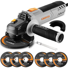DEKOPRO 8Amp 4-1/2" Angle Grinder, Wheels, Handle & Wrench — Complimentary Gift with $402+ Orders; If the Gift Is Out of Stock or Its Price Rises, Order Cancelled with Full Refund Before Shipment