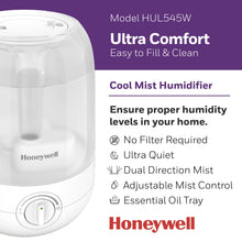 Honeywell HUL545B Ultra Comfort Cool Mist Humidifier — Complimentary Gift with $111+ Orders; If the Gift Is Out of Stock or Its Price Rises, Order Cancelled with Full Refund Before Shipment