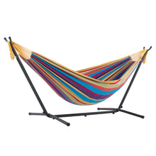 Vivere Double Cotton Hammock with Stand — Complimentary Gift with $214+ Orders; If the Gift Is Out of Stock or Its Price Rises, Order Cancelled with Full Refund Before Shipment
