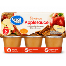 (6 ct) Great Value Cinnamon Applesauce, 1.5 lb