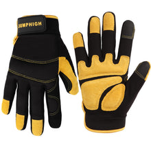 Mens Work Gloves, Synthetic Leather Mechanic Gloves, Utility, Touchscreen, Multipurpose, Construction, Warehouse (L) — Complimentary Gift with $87+ Orders; If the Gift Is Out of Stock or Its Price Rises, Order Cancelled with Full Refund Before Shipment