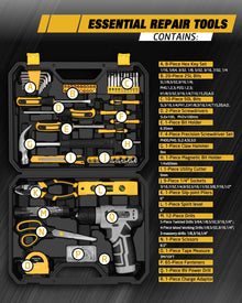 139-Piece Home Tool Kit with 8V Cordless Drill and Storage Case — Complimentary Gift with $118+ Orders; If the Gift Is Out of Stock or Its Price Rises, Order Cancelled with Full Refund Before Shipment