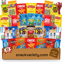 Snack Box Variety Pack (45 Count) snacks and Candy Gift Basket - College Student Care Package, Food Arrangement Chips, Cookies,