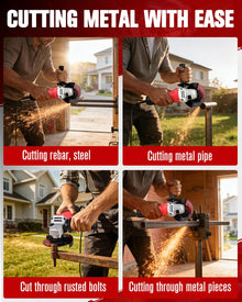 AVID POWER 7.5Amp 4-1/2" Angle Grinder Kit, Wheels & Disc (Red) — Complimentary Gift with $402+ Orders; If the Gift Is Out of Stock or Its Price Rises, Order Cancelled with Full Refund Before Shipment